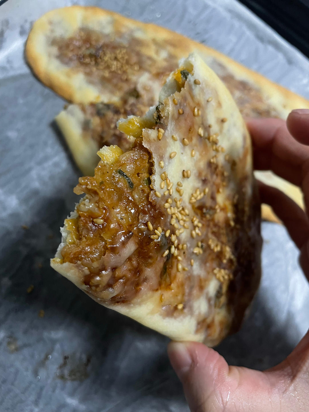 烤箱版鲜肉锅盔