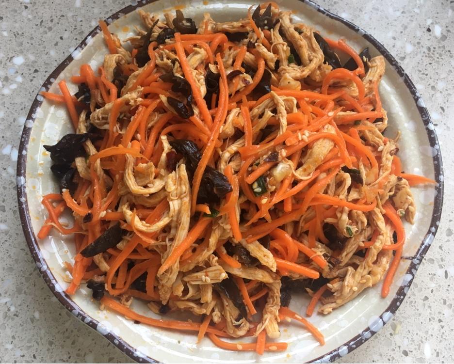 减脂健身｜凉拌手撕鸡丝（香辣&麻油版）
