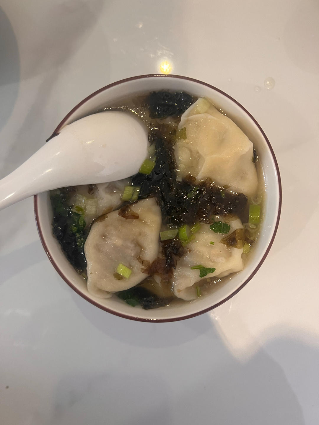 快手酸汤水饺（十分钟搞定）