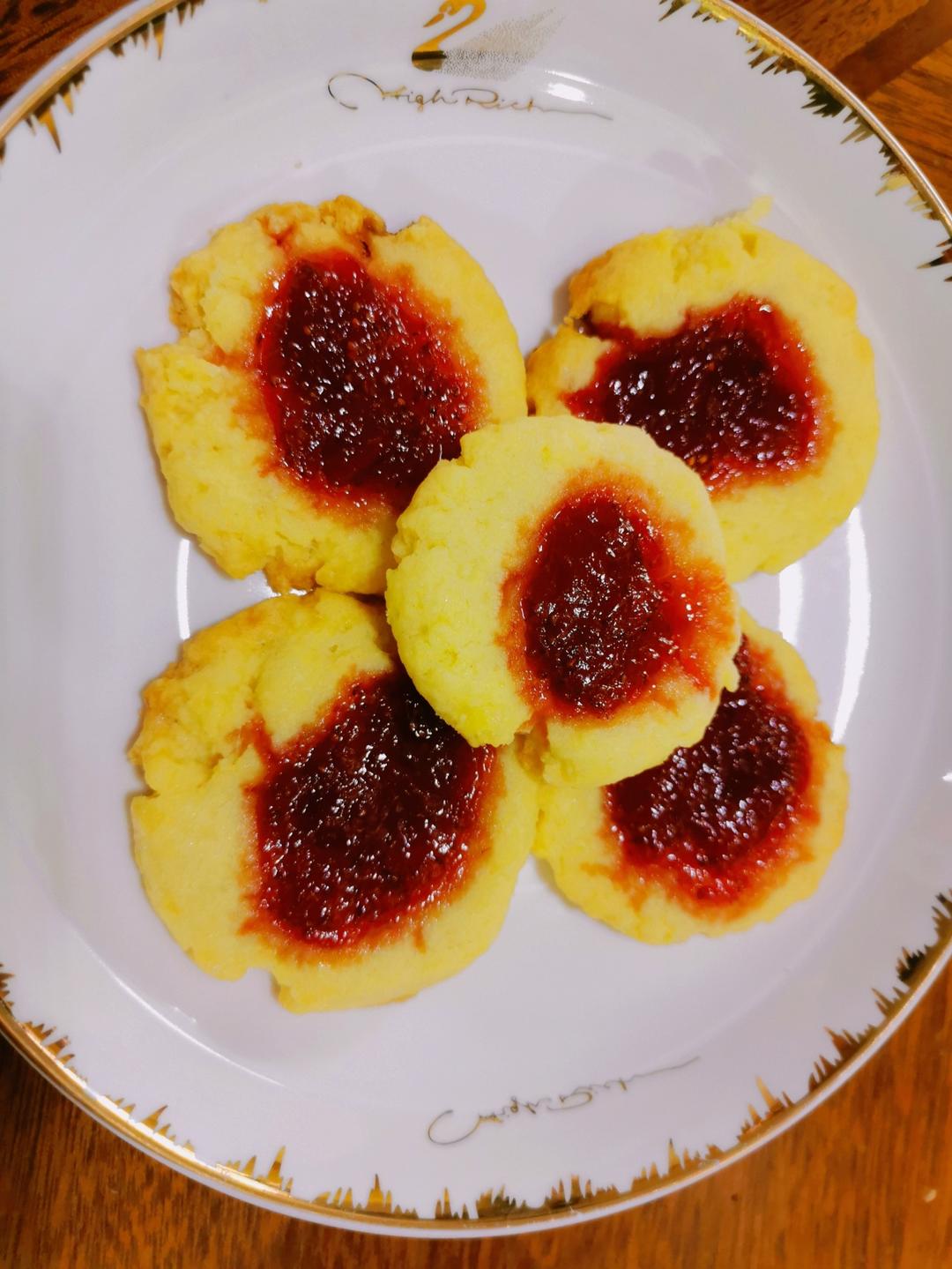 ❤️简单无需磨具｜快手0失败｜草莓果酱爱心曲奇｜做个饼干都是爱你的形状