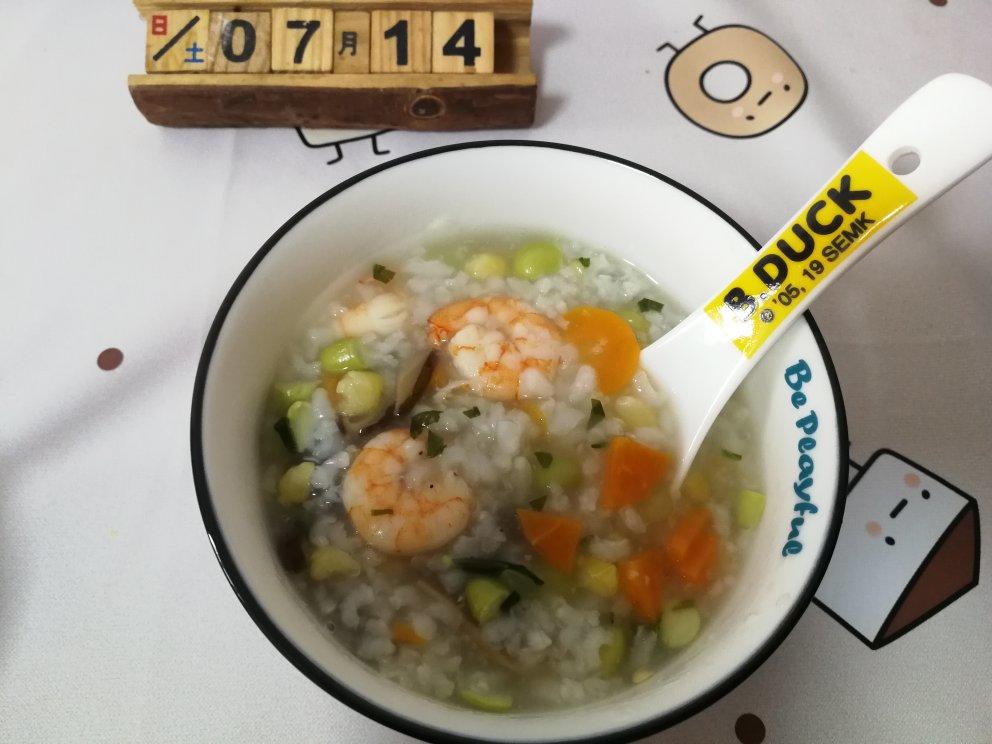什锦蔬菜鲜虾粥