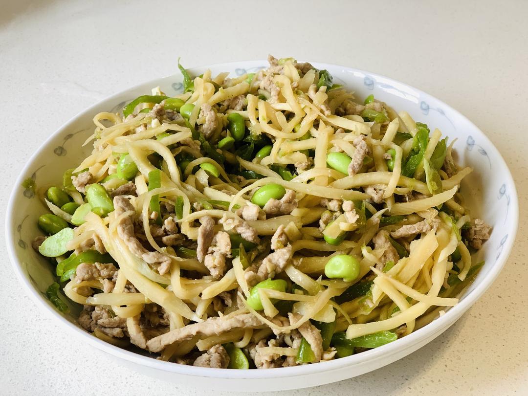 小美家常菜第二十九道——茭白炒肉丝的做法