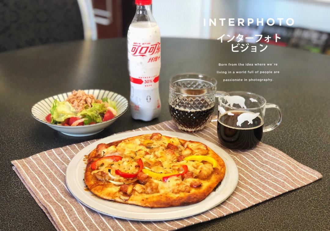 照烧鸡肉薄底披萨