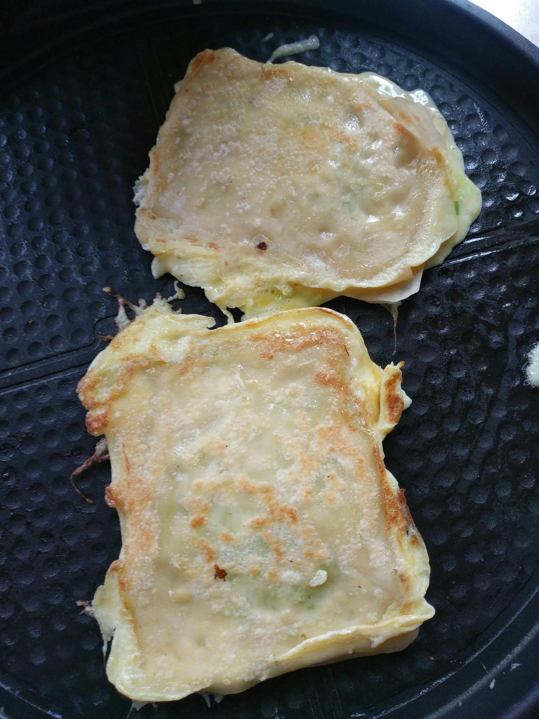 馄饨皮小野葱油饼