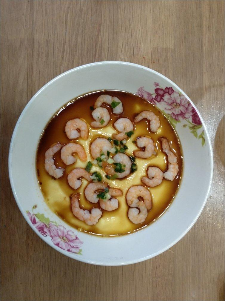 滑嫩的虾仁蛋羹