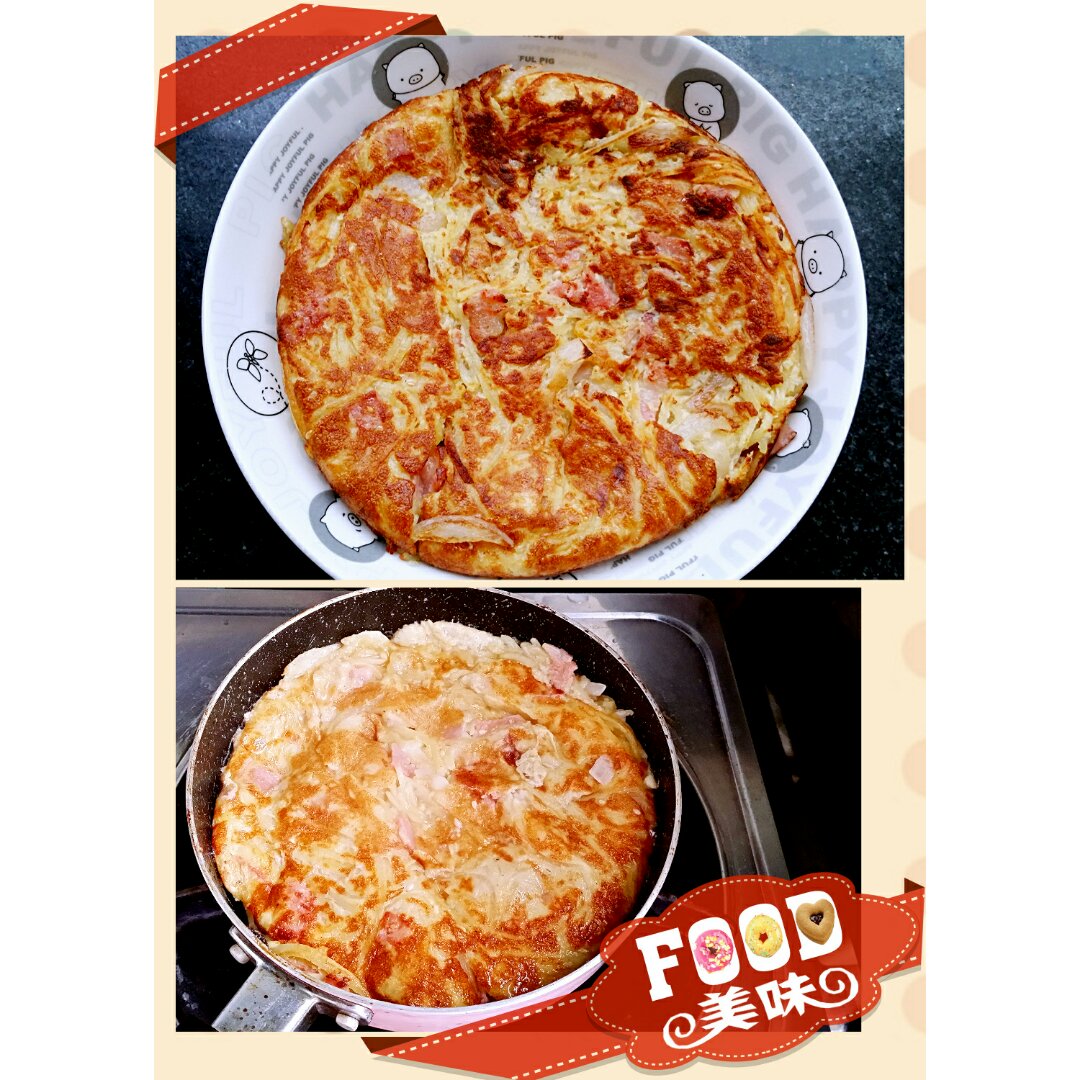 香煎土豆丝鸡蛋饼