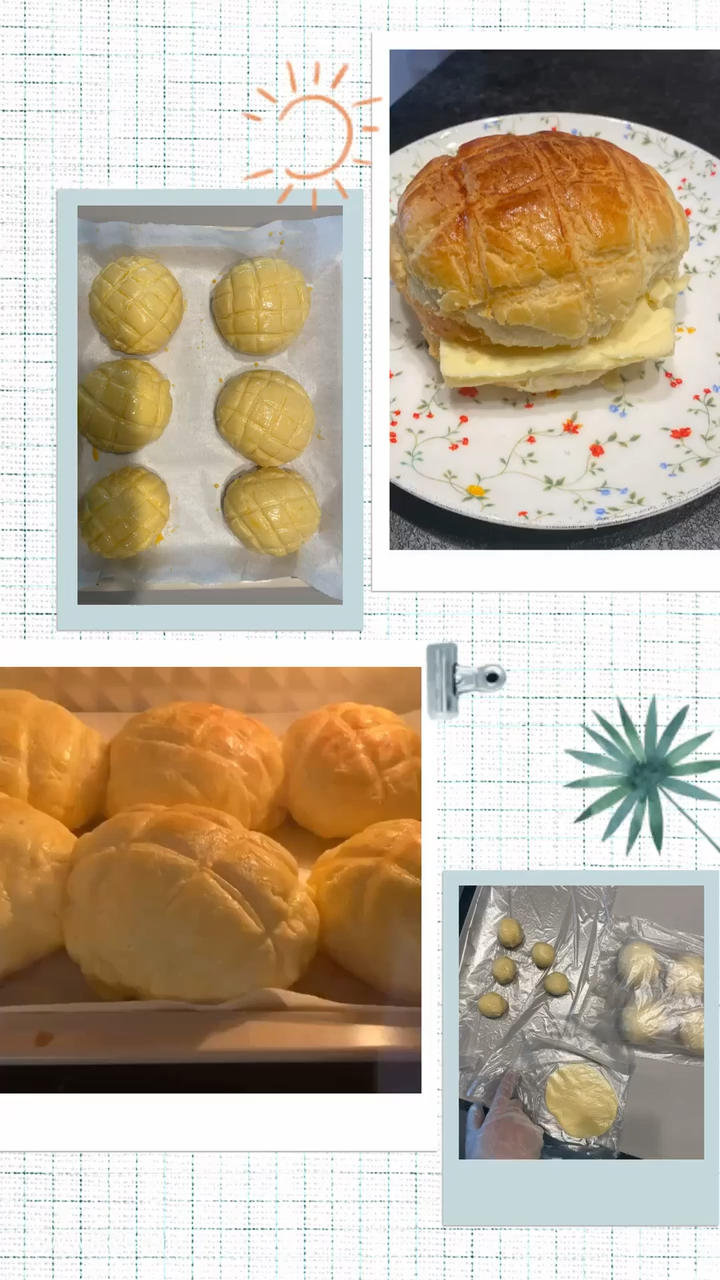 从小吃到大的【港式菠萝包】/ 冰火菠萝油详细步骤