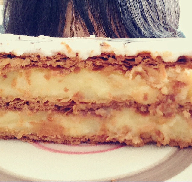 拿破仑切块蛋糕