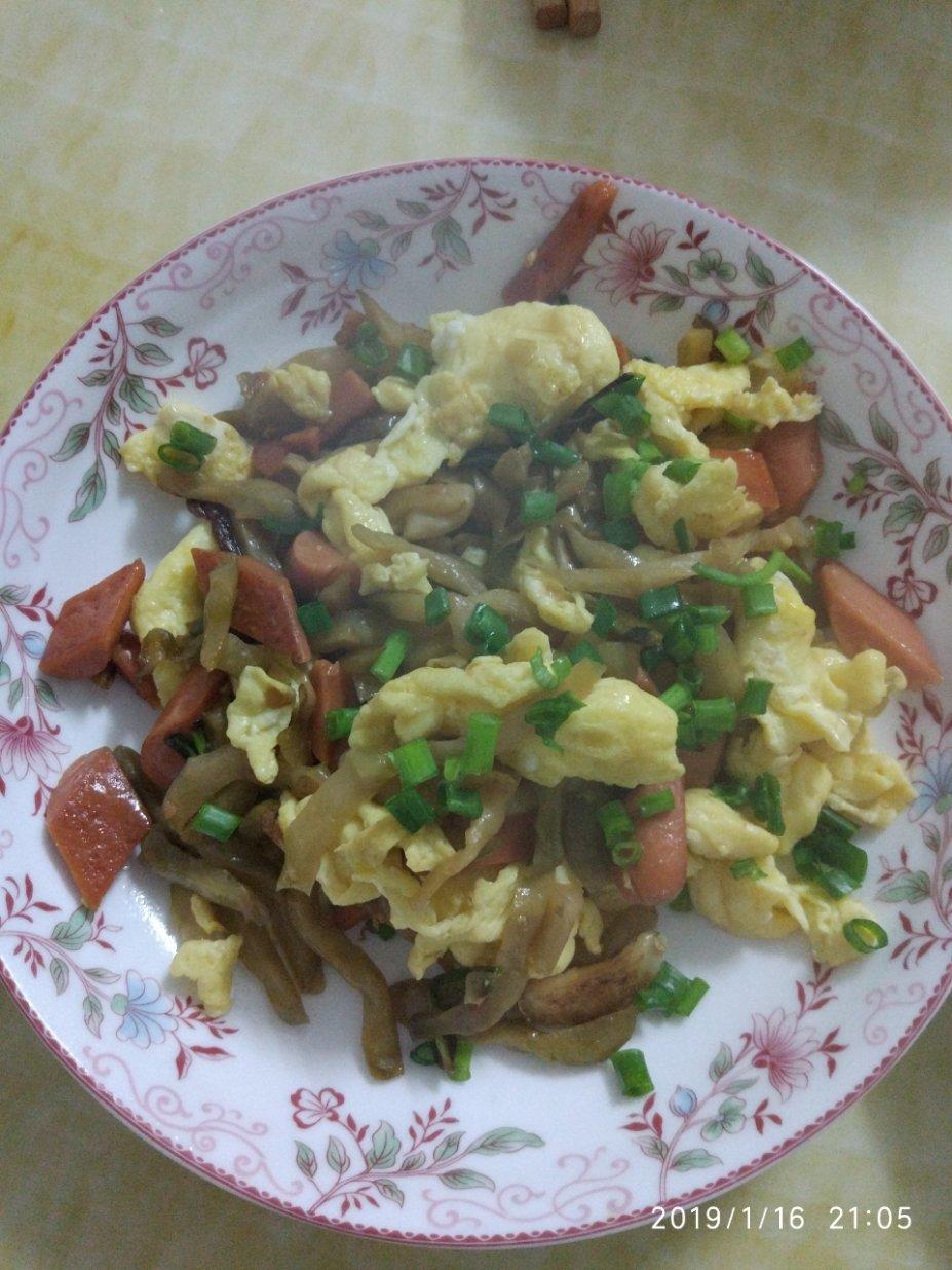 佐粥小菜~榨菜火腿炒鸡蛋