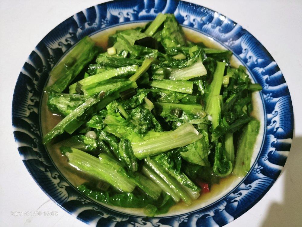 清炒油麦菜
