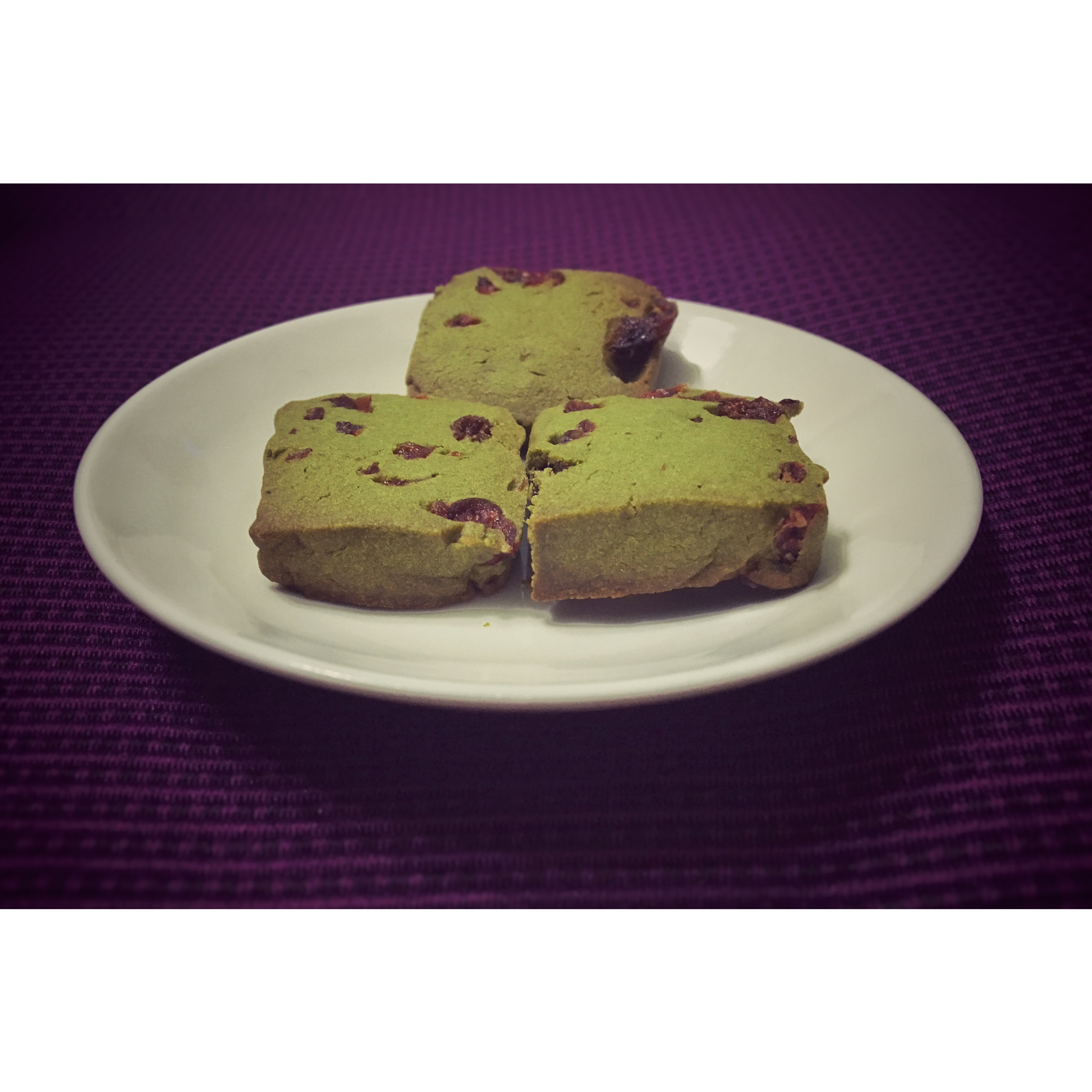 抹茶蔓越莓饼干