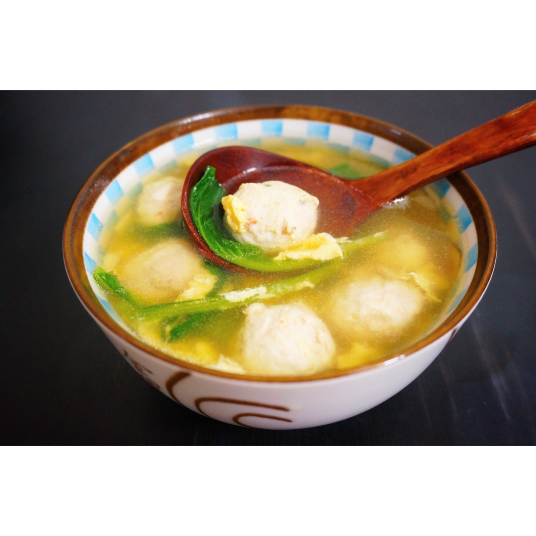 小白菜肉丸汤