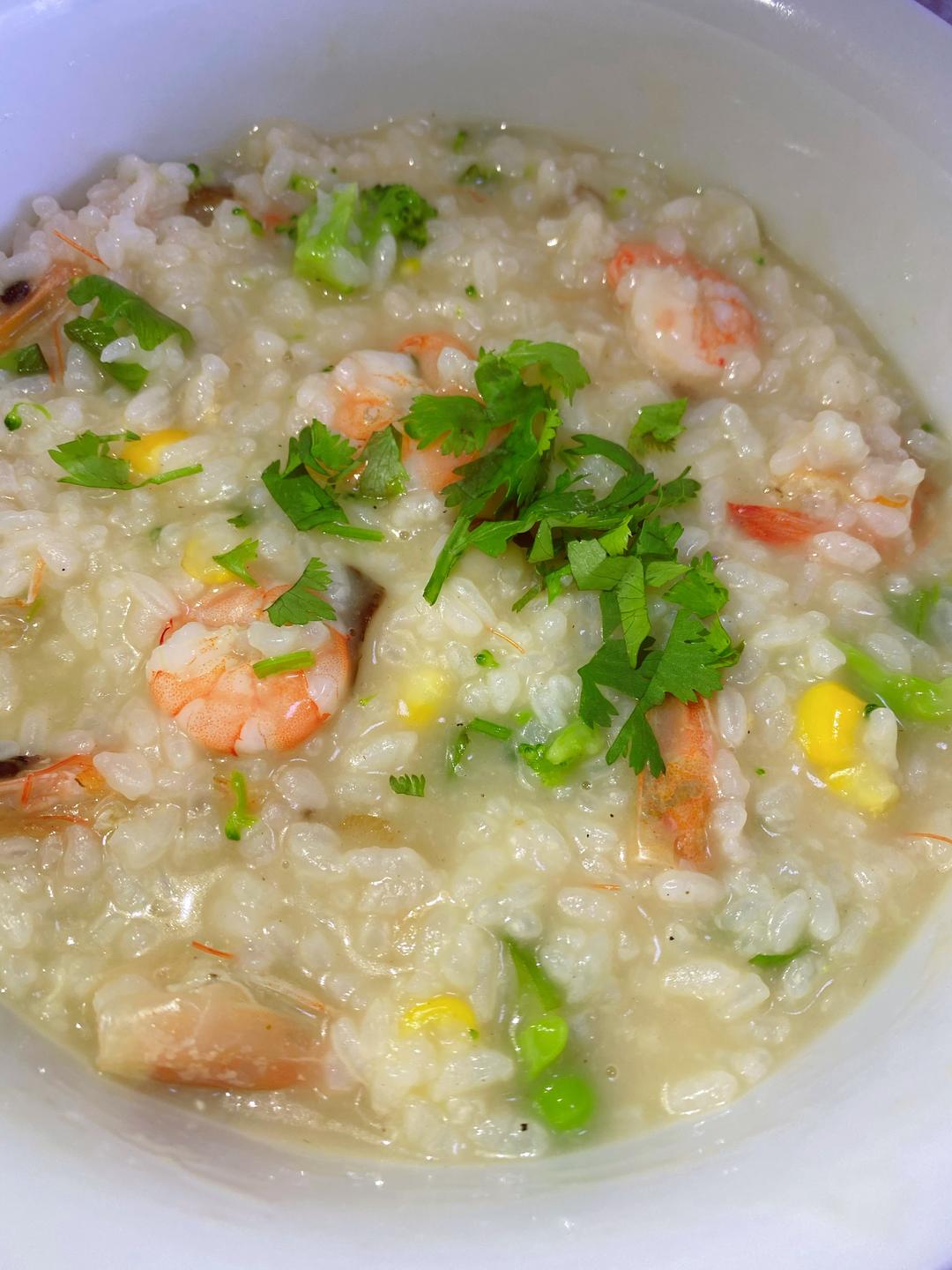 【虾仁时蔬粥的做法步骤图,虾仁时蔬粥怎么做好吃】盖世少女楠_下厨房