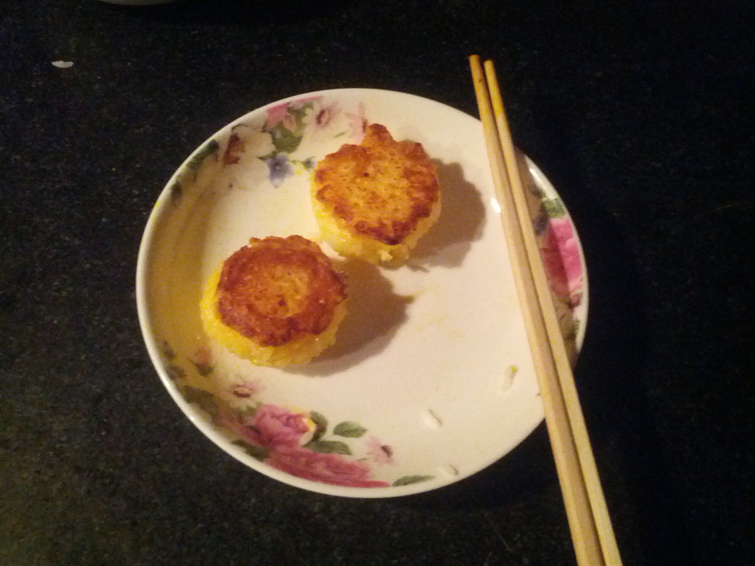 芝士蛋煎饭团