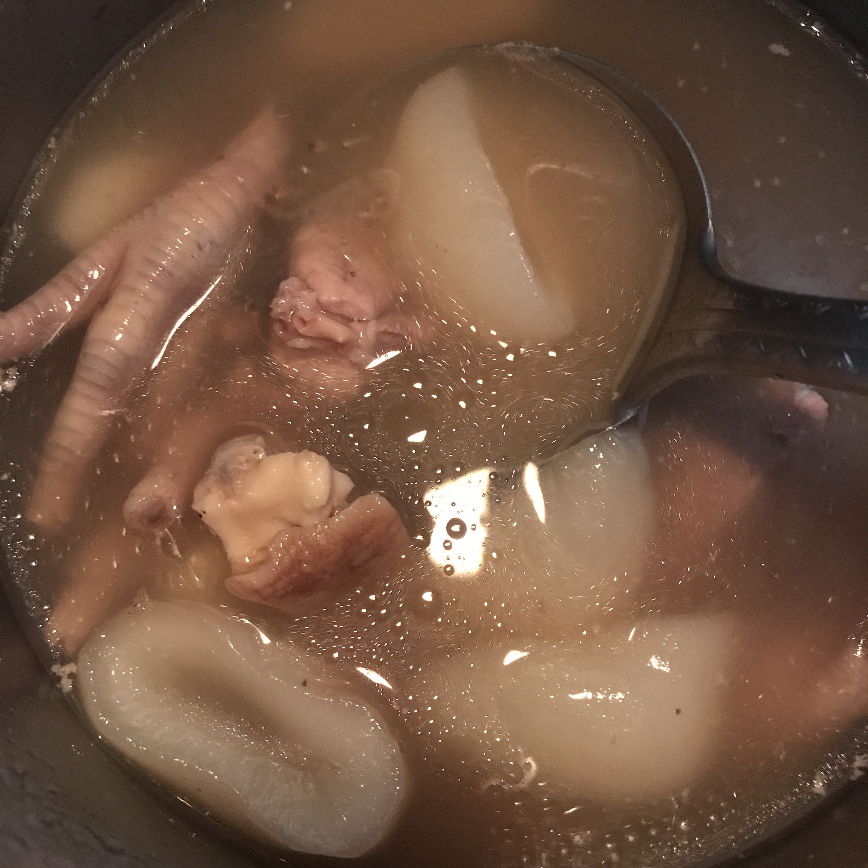 海底椰螺肉鸡脚汤的做法
