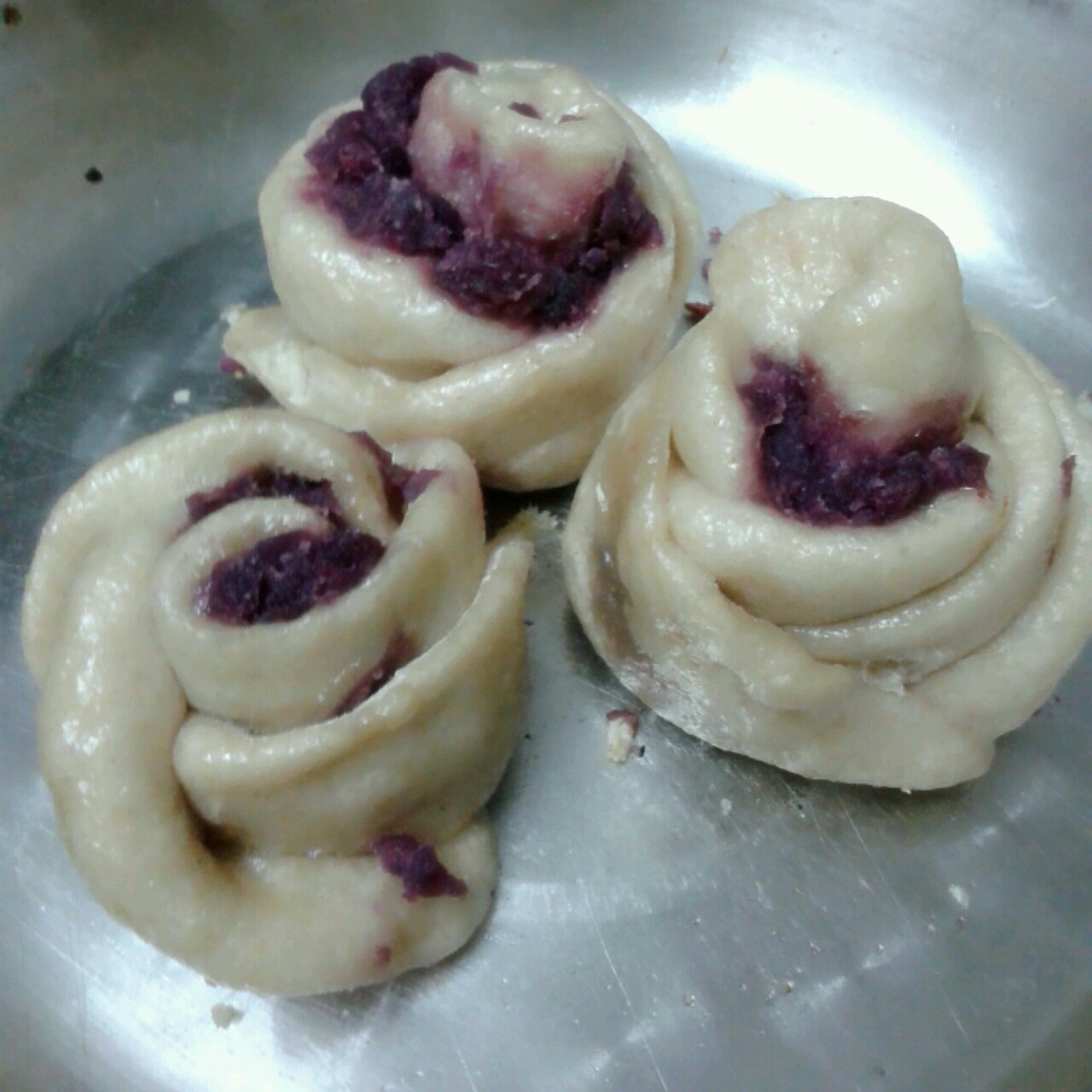 紫薯玫瑰花馒头