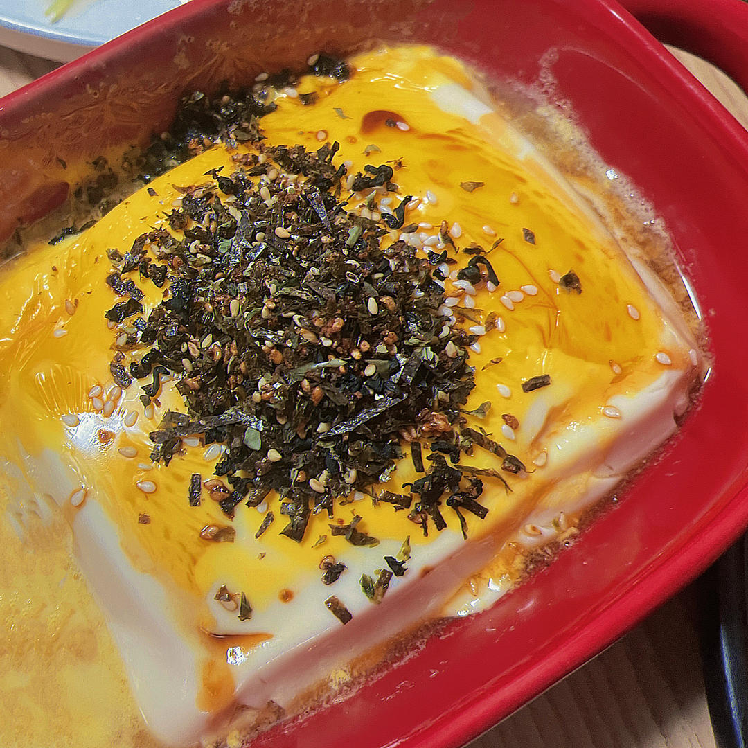 教你用2块钱成本❗1分30秒做一份日式芝士豆腐