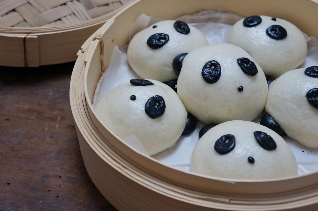 熊猫豆沙包&紫薯包