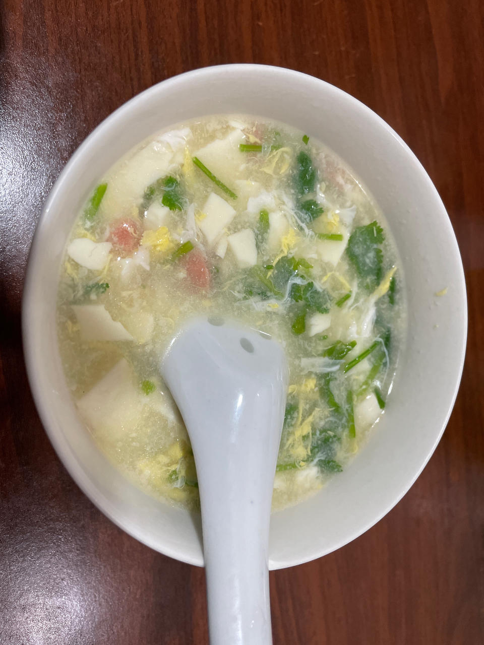 香菜豆腐羹【太太乐鲜鸡汁芝麻香油】