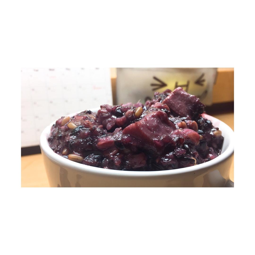 快手软糯黑米粥（电饭锅版）