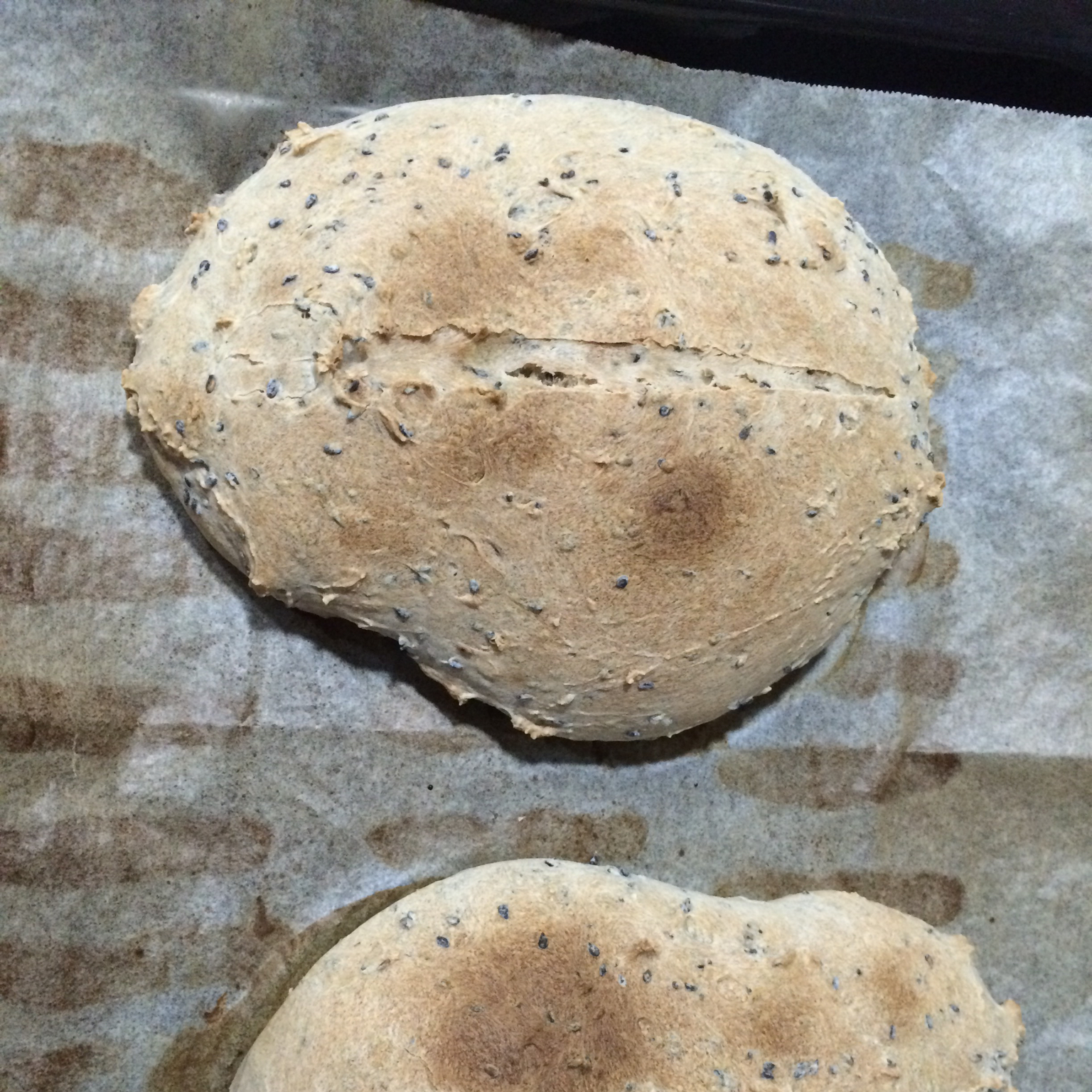 健康黑芝麻面包（免揉）