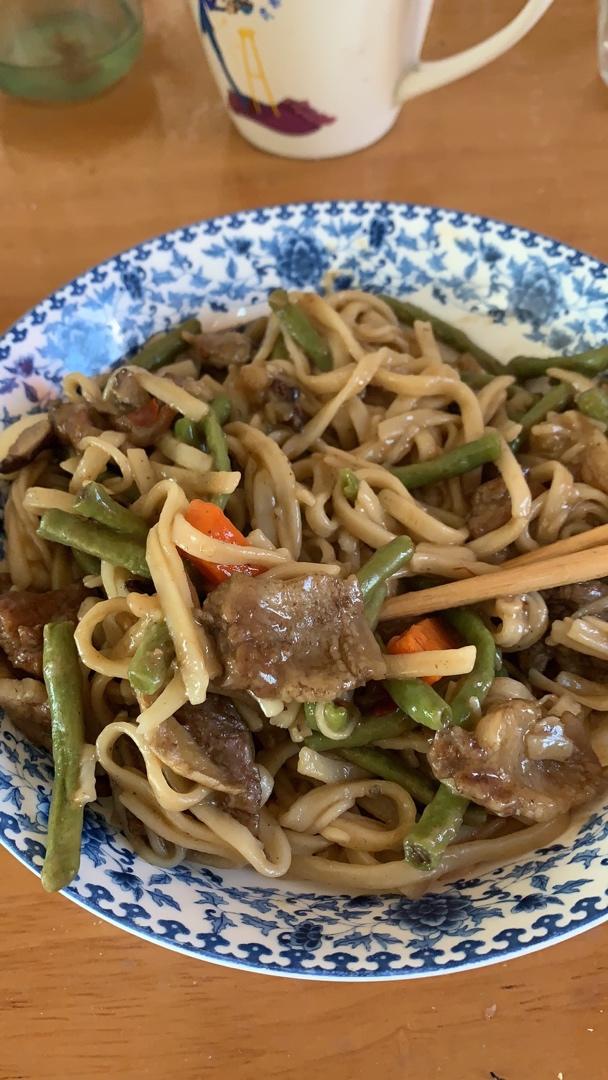 豆角焖面闷面 传统简易