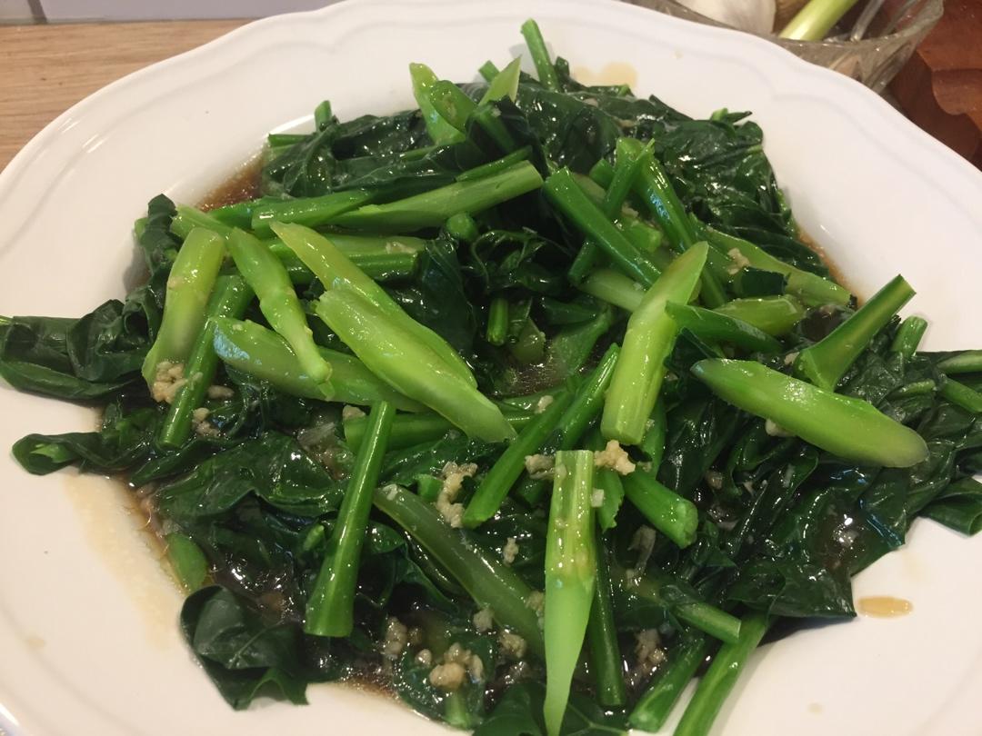 蚝油芥蓝，改刀后的比不改刀好吃百倍