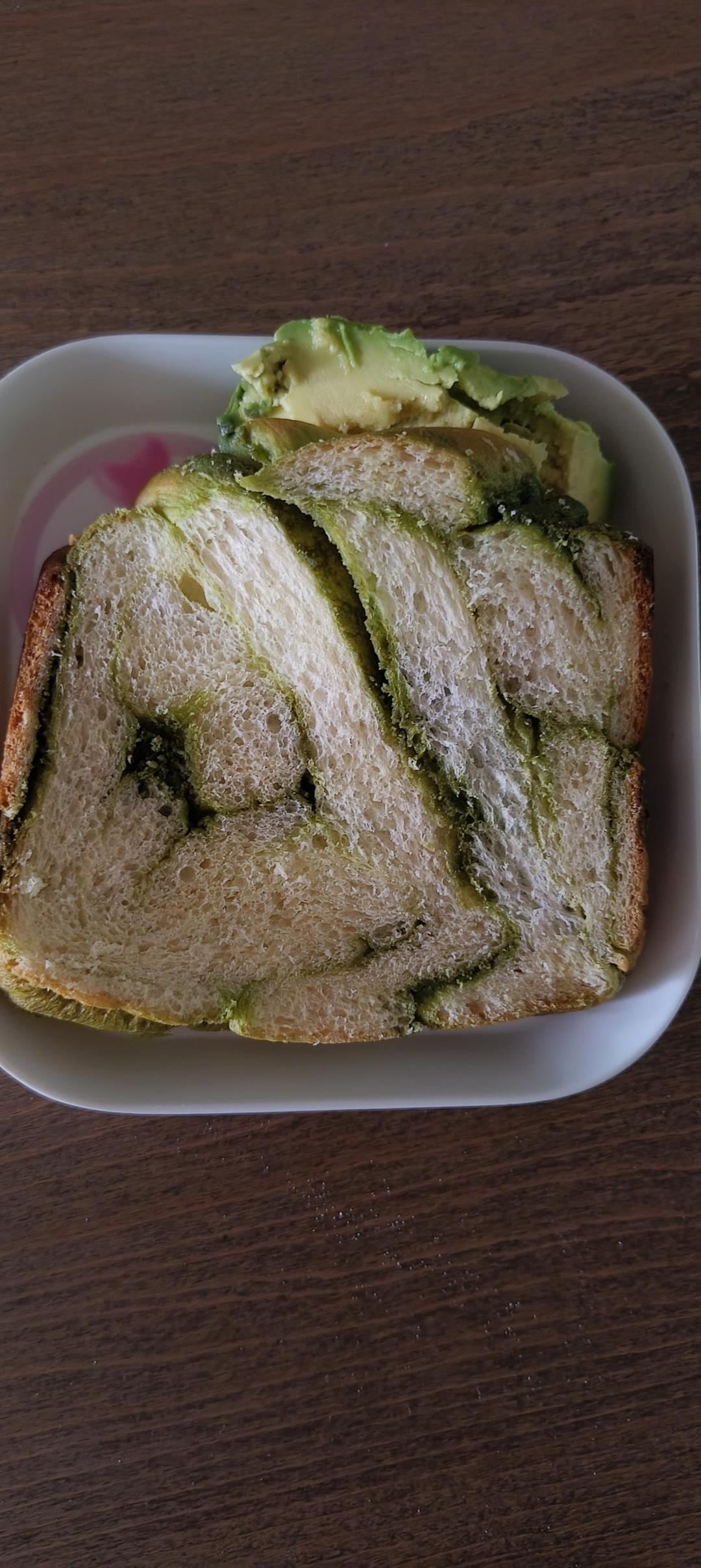 绿色心情---抹茶手撕小吐司