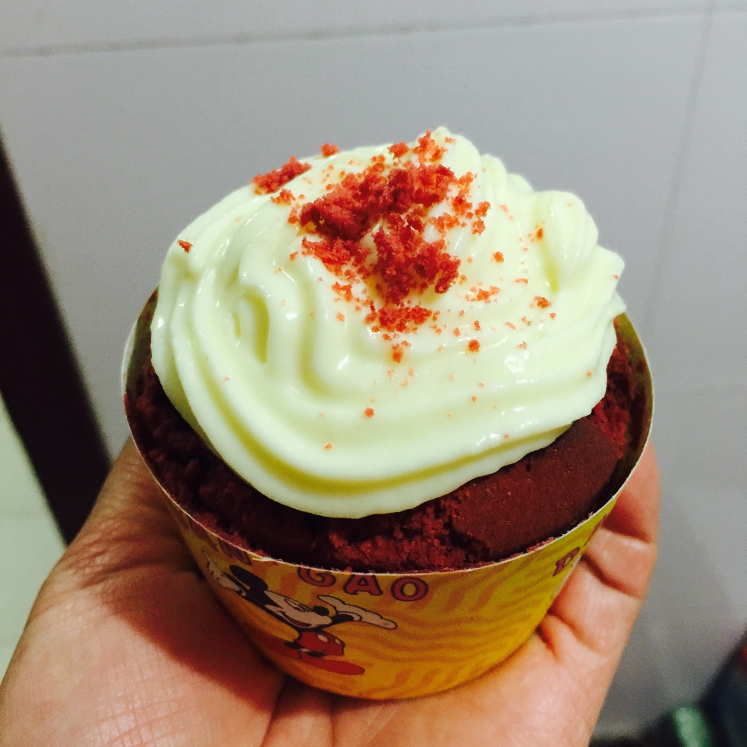 传统红丝绒杯子蛋糕（极软无泡打粉）Red velvet cupcake