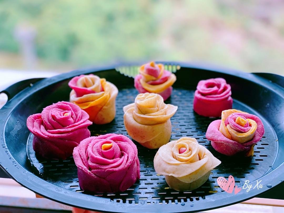 玫瑰花馒头