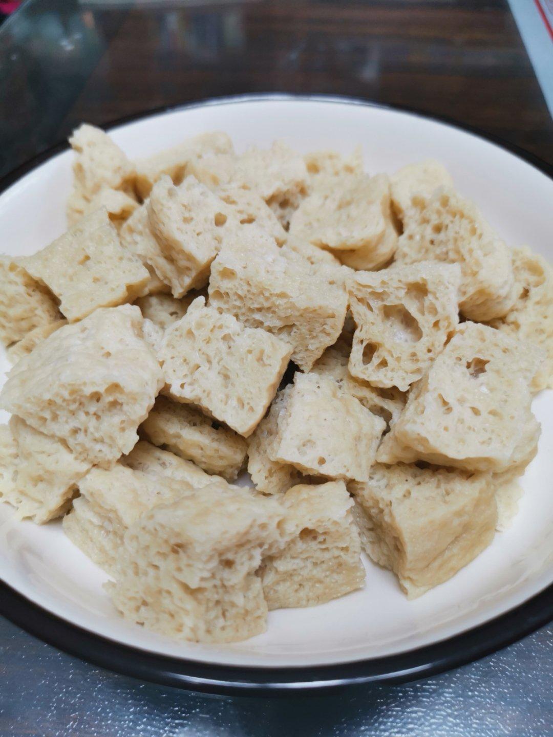 自制面筋、烤麸、凉粉、淀粉