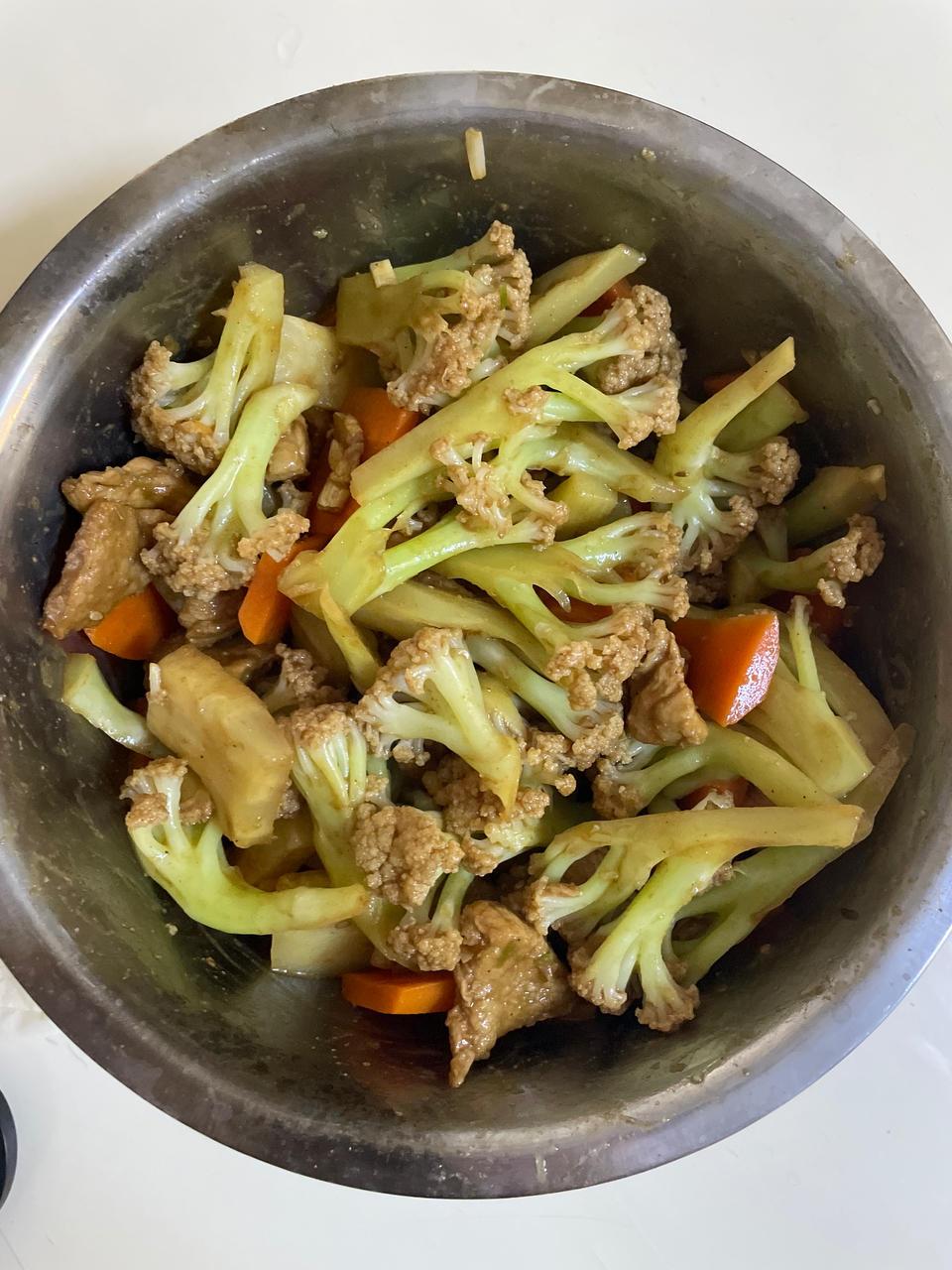 干煸菜花（花菜炒肉）