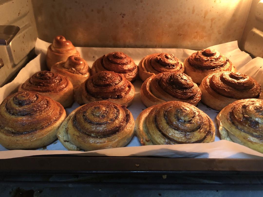 瑞典肉桂卷（附鲜酵母、活性干酵母、即时酵母用量换算公式）