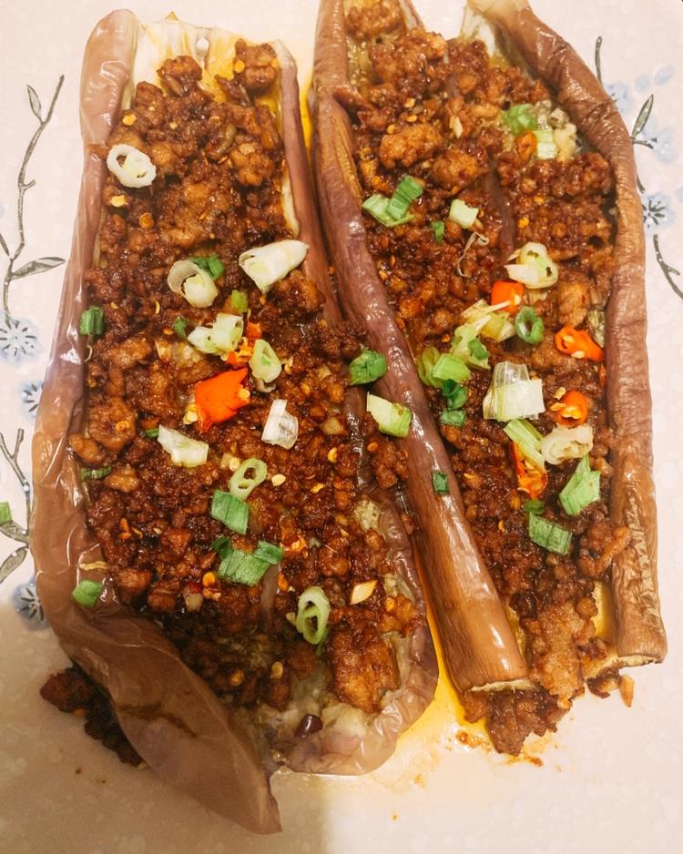 【微波炉烤茄子】