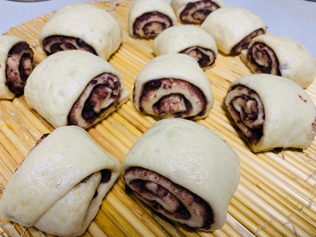 豆沙普通面粉双色刀切馒头