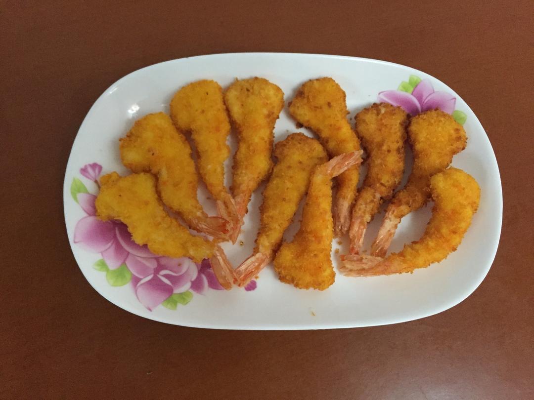 黄金脆皮虾的做法