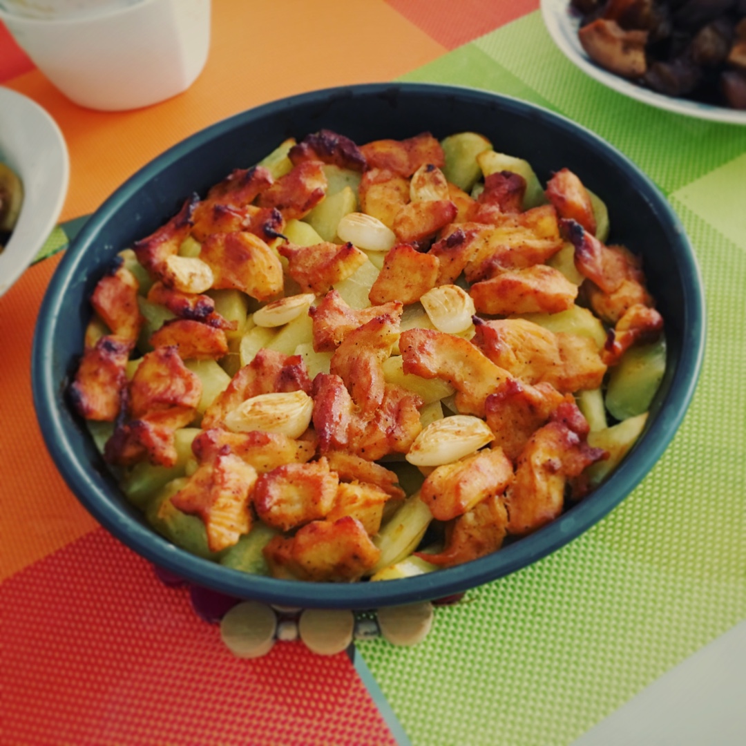 新奥尔良烤鸡腿土豆