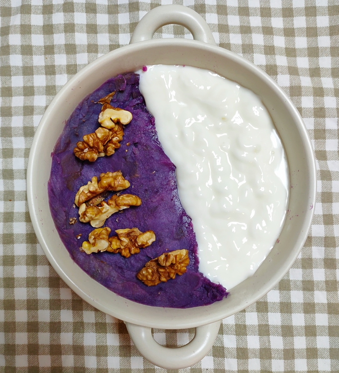 紫薯撞奶的做法