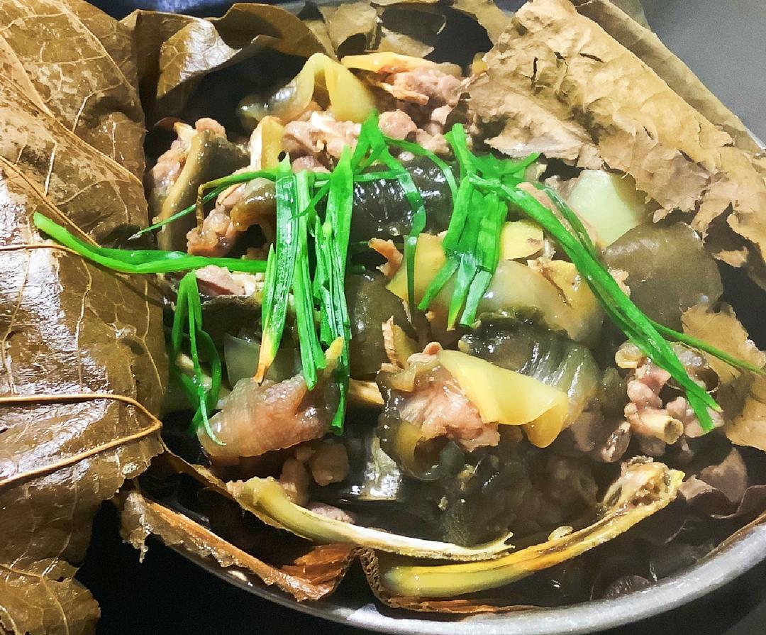 荷叶蒸甲鱼的做法