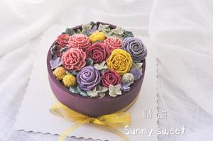 康乃馨玫瑰花盒蛋糕的做法 步骤3