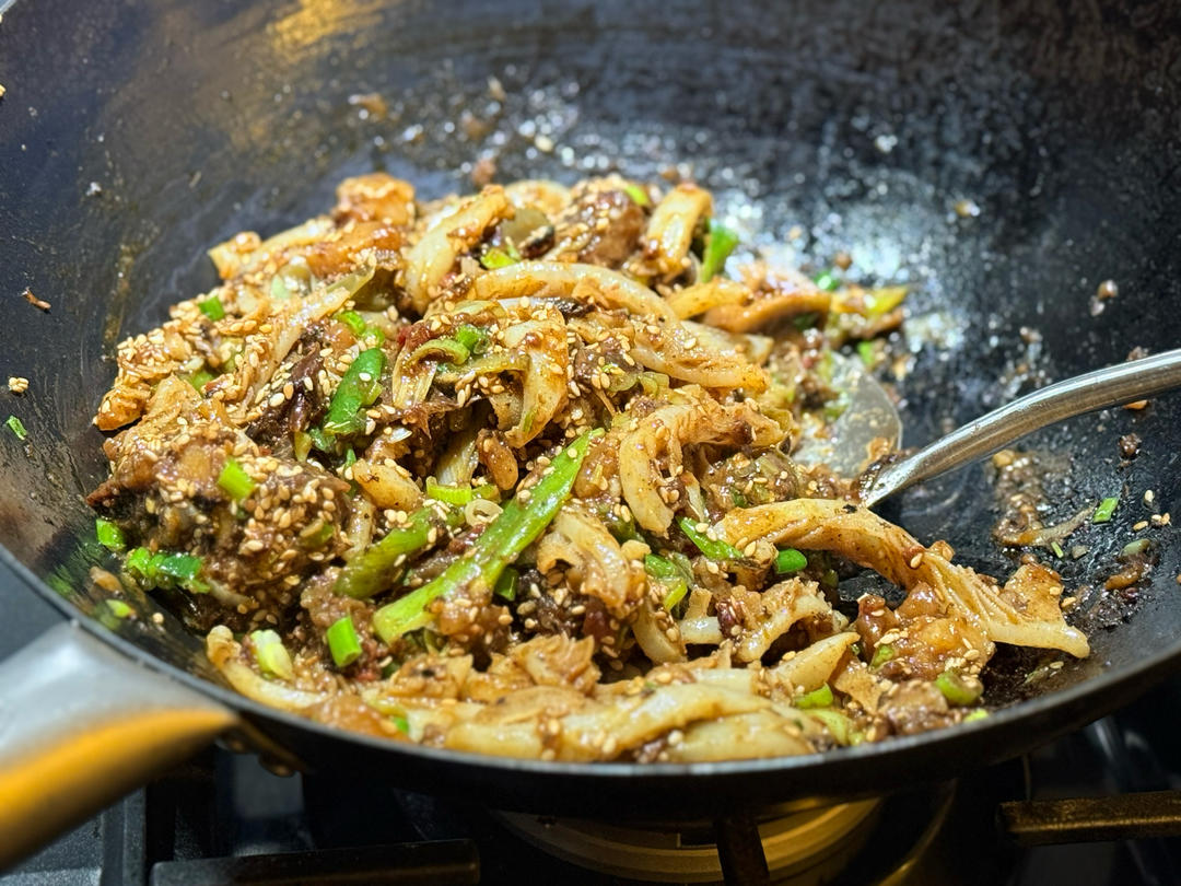 大葱爆炒牛肚～绝对的快手菜