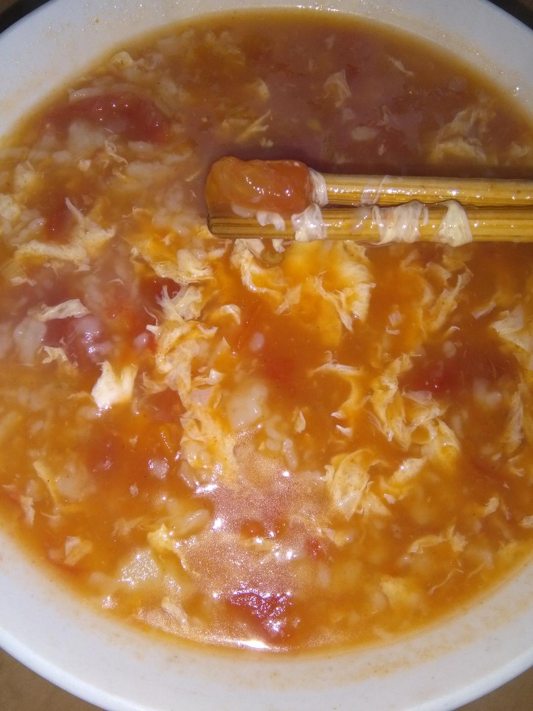 西红柿鸡蛋疙瘩汤