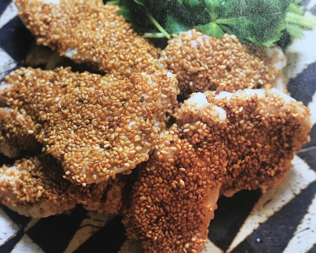 芝麻煎烤鸡胸肉