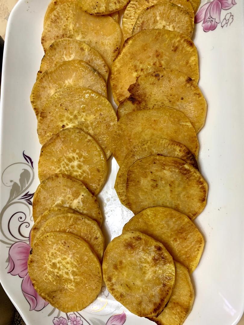 电饼铛烤地瓜片
