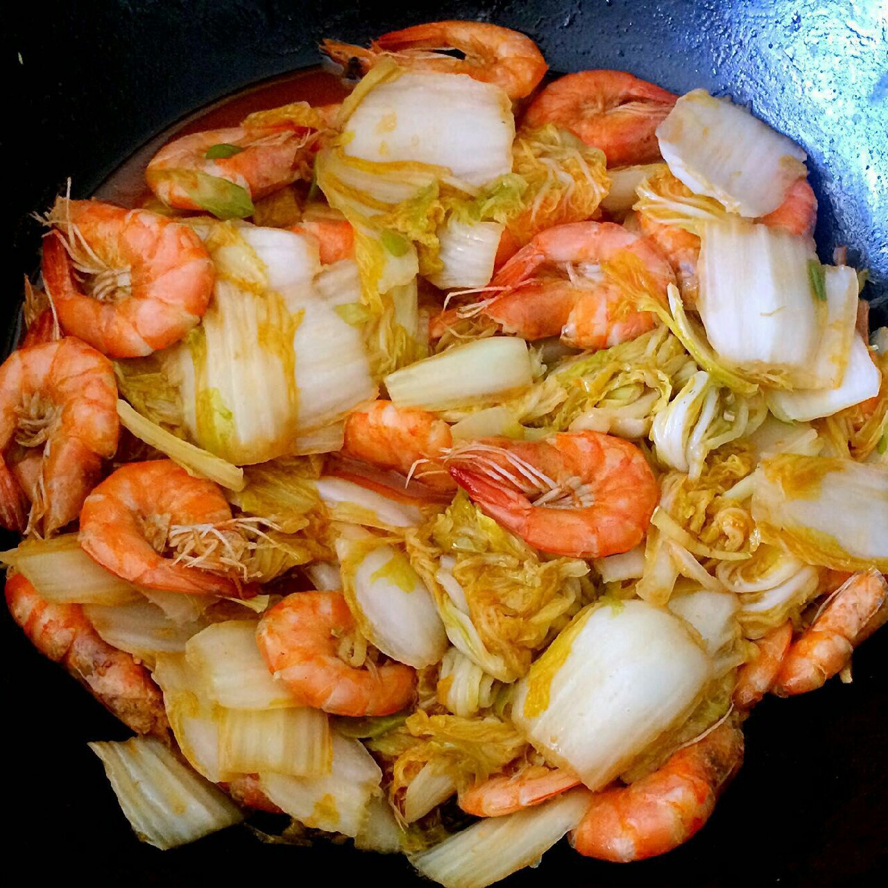 苏苏su做的虾虾炒白菜