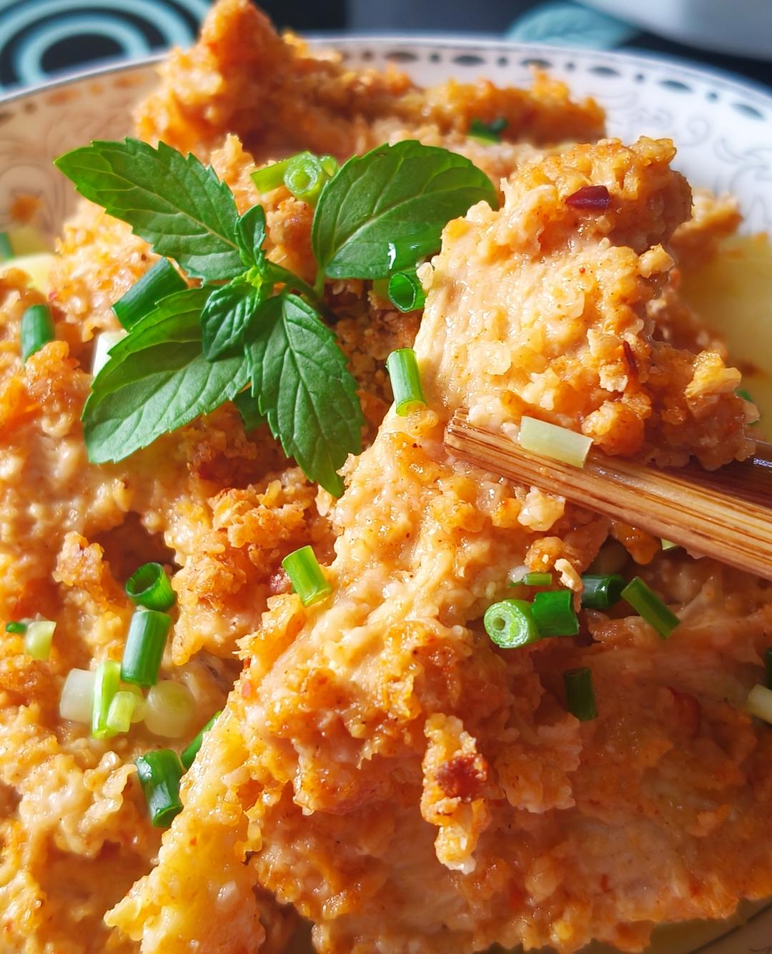 燕麦粉蒸肉(鸡胸肉版)