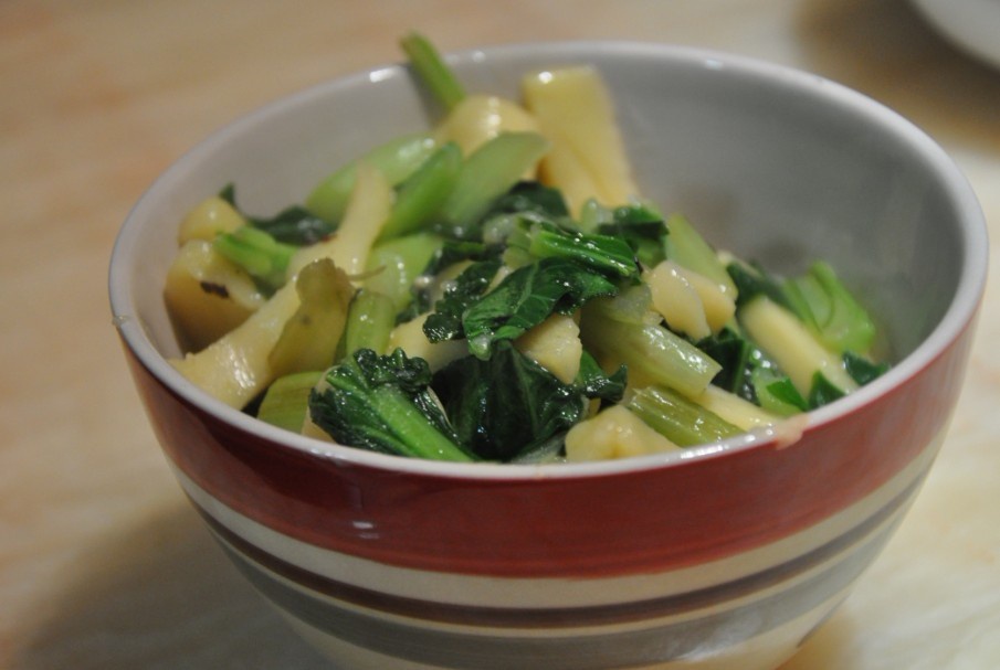 青菜炒年糕