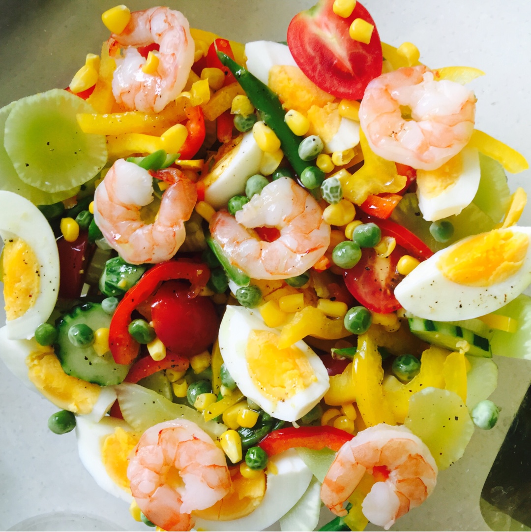 张睿家做的油醋蔬菜沙拉saladbasic