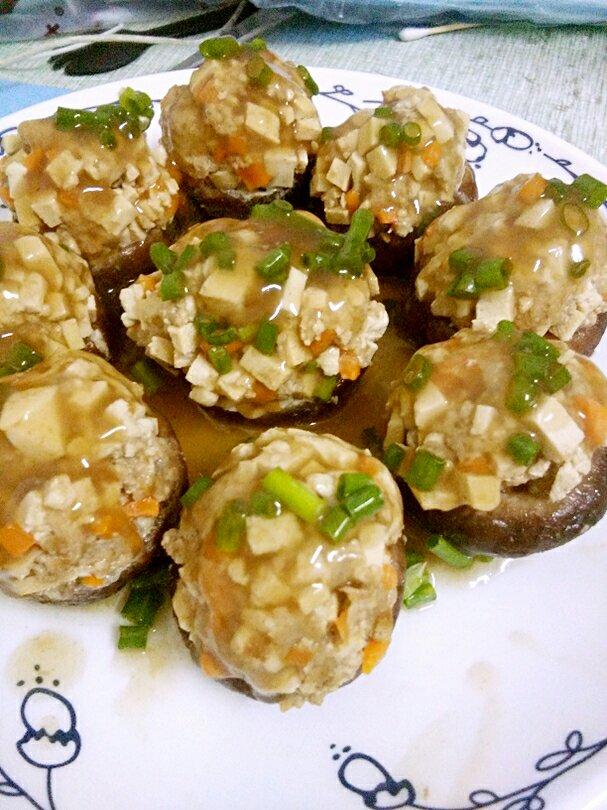 豆腐肉末酿香菇