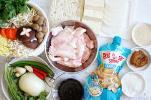 日式牛筋暖锅与万能花生味噌酱的做法 步骤1